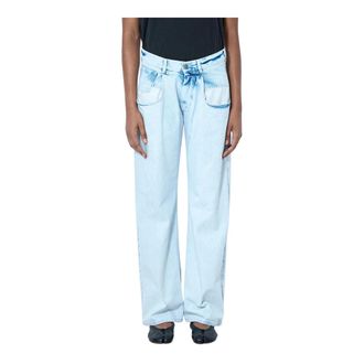 Maison Margiela Jeans, Dames, Blauw, W28, Denim, Boyfriend Denim Broeken