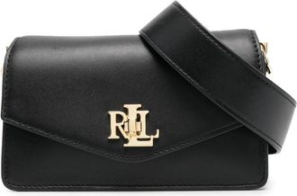 Lauren Ralph Lauren logo-detail leather tote bag - women - Calf Leather/Polyester - OS - Black