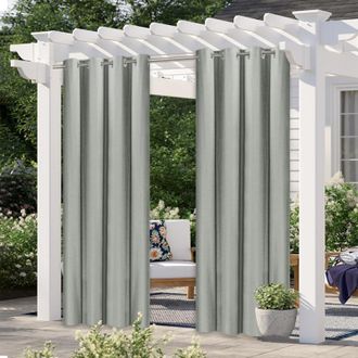 OEM Cortinas Exteriores Para P&eacute;rgola, Cortinas Opacas Para Patio, Decoraci&oacute;n Exterior Impermeable Con Ojales Inoxidables Para P&eacute;rgola/veranda (2 Paneles, 