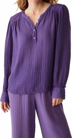 Michael Stars Kacey Peasant Top In Mulberry
