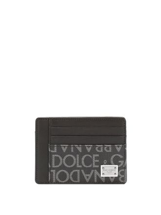 Dolce & Gabbana Leather Card Holder With Logo Detail-Uomo