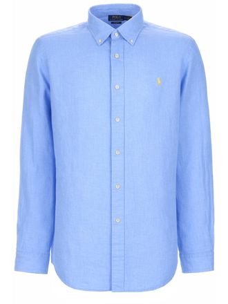 Polo Ralph Lauren Linen Long Sleeved Embroidered Shirt