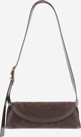 Jil Sander Womens Shoulder Bag Cannolo Piccola Chocolate Plum