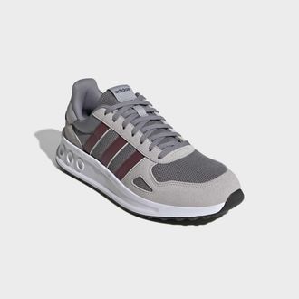 adidas Sneaker ADIDAS SPORTSWEAR RUN 84, Herren, Gr. 42,5, grau three, shadow rot, grau two, Leder, Synthetik, Textil, Schuhe Sneaker, inspiriert vom Design 
