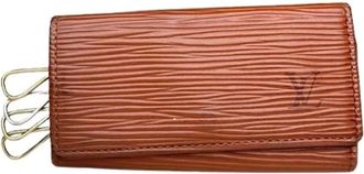 Louis Vuitton Pre-owned Accessories, female, Orange, Size: ONE SIZE Pre-owned Leather Key Holder