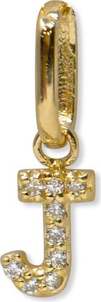 Anzie Love Letter Pavé Diamond Charm in Clear - J at Nordstrom, Size One Size Oz