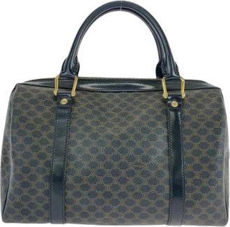 Celine Pre-owned Handbags, female, Brown, Size: ONE SIZE Pre-owned Macadam PVC Boston Handbag