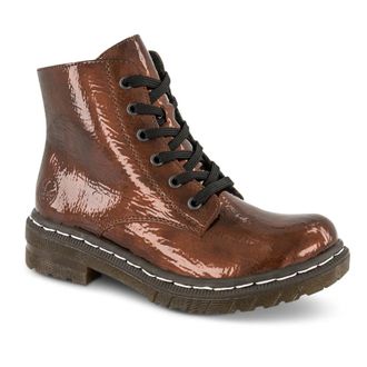 Rieker Schoenen, Dames, Bruin, 41 EU, Leer, Lace-up Boots