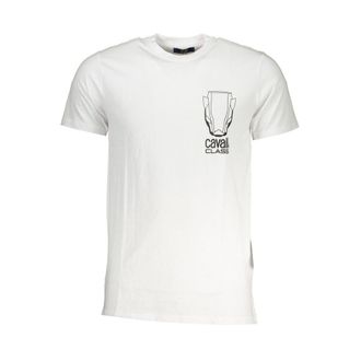 Cavalli Bianco Katoenen Heren T-Shirt