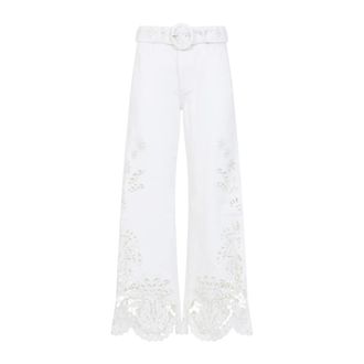 Farm Rio 349731 Trousers - female - FARM Rio - Wide Trousers - White - W24 - Trousers