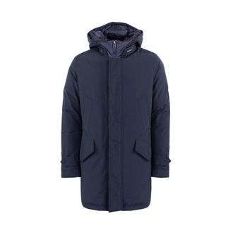 Woolrich Hoge Kraag Parka in Blauw - Heren - Parka Jassen - Blauw - M - Jassen