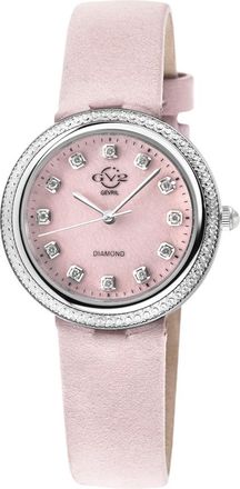 Gevril Group Arezzo Quartz Diamond Pink Dial Ladies Watch 13305