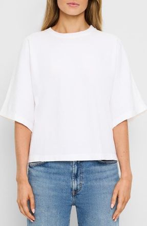 Michael Stars Callista Cape Sleeve Supima Cotton T-Shirt in White at Nordstrom, Size X-Small