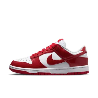 Nike Womens Dunk Low SE Gloss Shoes in White | IV5104-101