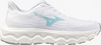 Mizuno Womens Wave Horizon 8 Shoe In White/tanager/turquoise