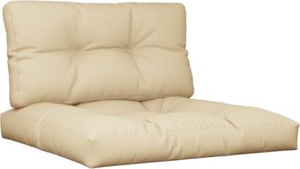 vidaXL Cojines para palets 2 unidades tela beige vidaXL