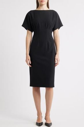 Eliza J Flutter Sleeve Dress in Black at Nordstrom Rack, Size 10