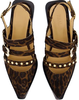 Toral Shoes Hohe Schuhe - Dames Tl-Madison Slingback Bruin - Gr. 37 (EU) - in Braun - f&uuml;r Damen
