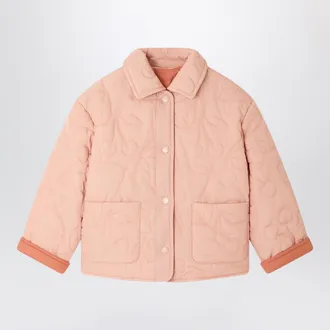BONPOINT Giacca Molly rosa reversibile trapuntata con ciliegie
