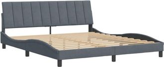 vidaXL Vidaxl - Estructura De Cama Sin Colch&oacute;n Terciopelo Gris Oscuro 180x200cm