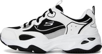 Skechers (WMNS) Skechers DLites 4.0 Shoes White Black 896256-WBK