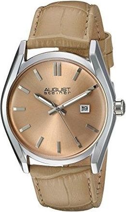August Steiner Beige Dial Beige Leather Ladies Watch AS8221BG