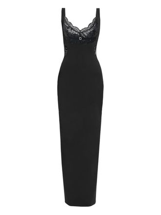Nissa lace sequin maxi dress - Black