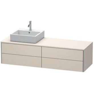 Duravit Duravit Xsquare - Mueble De Lavabo De 160x55x40 Cm, 4 Cajones, Taupe Matt Xs4914l8383