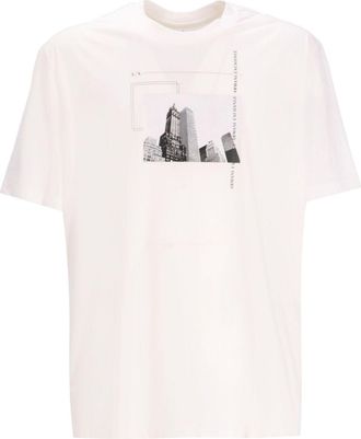 A|X Armani Exchange T-shirt con stampa grafica - Bianco