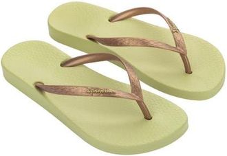 Ipanema Ana Flip Flop in Green/Gold at Nordstrom, Size 10