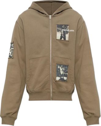 Misbhv Felpa con zip Warszawa Patched - - Sweatshirts & Hoodies - unisex - Grigio - M