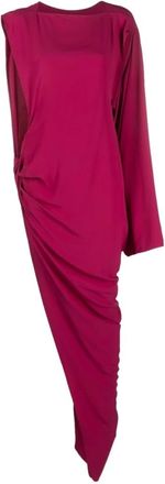 Rick Owens Gedrapeerde asymmetrische maxi-jurk - Dames - Avondkleed - Roze - S - Kleedjes