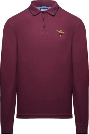 Aeronautica Po 1653Up 00082 Polo - Heren - Polos - Rood - L - Katoen - Tops