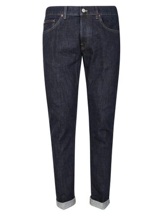 Dondup Dark Indigo Denim Jeans With Classic Five-Pocket Design