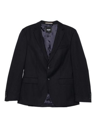 BOSS pinstripe wool suit - men - Virgin Wool/Viscose - 56 - Blue