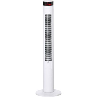 HOMCOM Ventilatore a Colonna con Telecomando Pannello LED 3 Velocit&agrave; 4 Modalit&agrave;