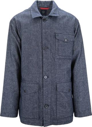 Fay Heren Knoopjas - Heren - Zomerjassen - Blauw - L - Wol - Jassen