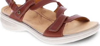 Revere Comfort Shoes Womens Emerald Sandal In Cognac