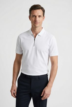 Olymp Poloshirt OLYMP, Herren, Gr. XXL, wei&szlig;, Jersey, Obermaterial: 100% Baumwolle, regular fit normal, Rippb&uuml;ndchen, Shirts Poloshirt, unifarben, regular f