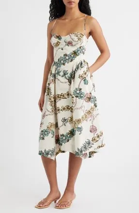Free People Cherish Cotton Dress in Ivory Combo at Nordstrom Rack, Size 10