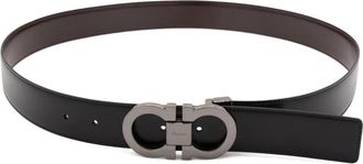 Ferragamo Cintura con logo - Nero