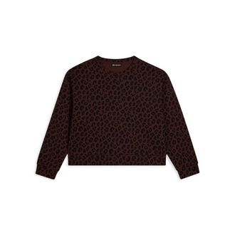 Freddy Felpa donna leopardata girocollo