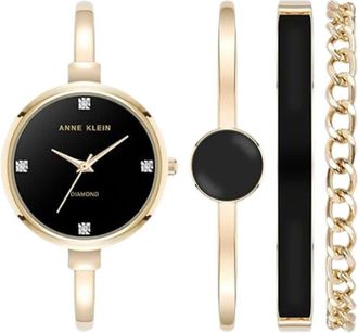 Anne Klein Classic Black Dial Ladies Watch AK-5142BKST