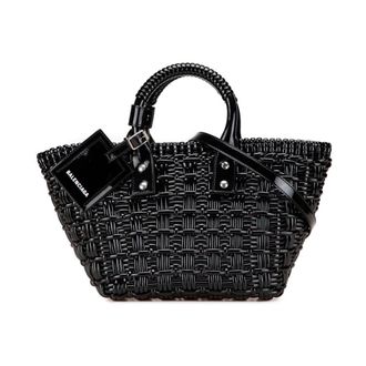 Balenciaga Pre-owned Tote Bags, female, Black, Size: ONE SIZE Pre-owned Woven Tote Bag