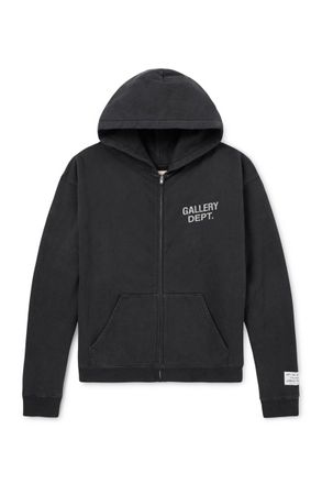 Gallery Dept. 90s Logo-Print Cotton-Jersey Zip-Up Hoodie