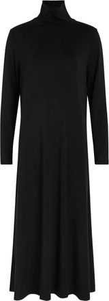 Eileen Fisher Abito midi a maniche lunghe - Nero