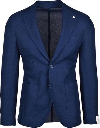 L.B.M. 1911 Blue Cotton Rounded Jacket