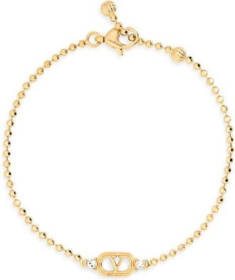 Valentino Garavani Ovalette Bracelet in Gold at Nordstrom, Size Small