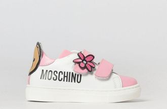 Moschino Sneakers in pelle con logo stampato