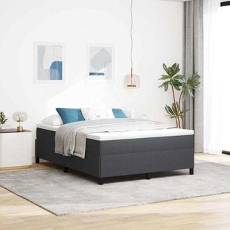 vidaXL vidaXL Bed Frame Dark grey 140 x 190 cm Corduroy fabric